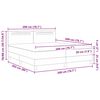 vidaXL Boxspringbed met matras Grijs 200 x 200 cm Kunstleer