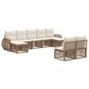 vidaXL Tuinbankenset 9 st Beige en Cr&egrave;me Wit poly rattan