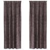vidaXL Velvet Gordijnen 2 st Bruin 225 x 140 cm Fluweel