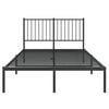 vidaXL Bedframe met hoofdbord metaal zwart 120x200 cm