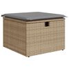 vidaXL 9-delige Loungeset met kussens poly rattan beige