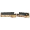 vidaXL Buiten bankenset 9 st Wit en antracietkleurig Polyester