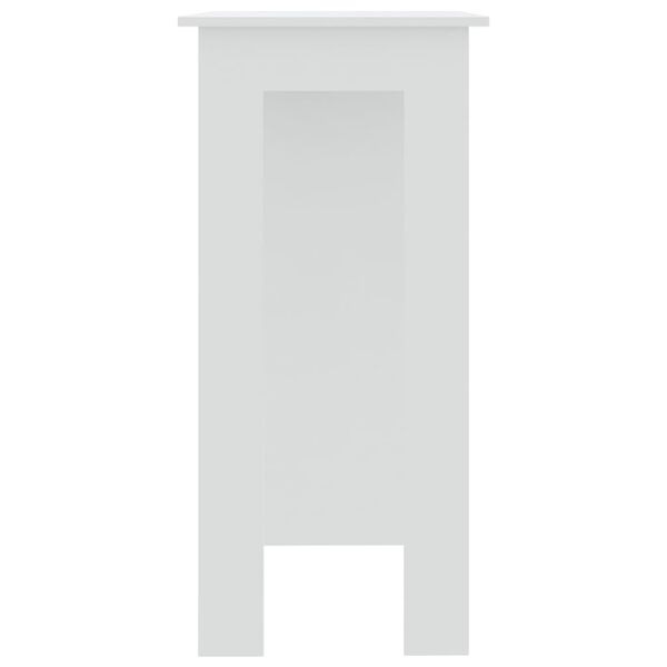 vidaXL Bartafel met schap 102x50x103,5 cm bewerkt hout wit