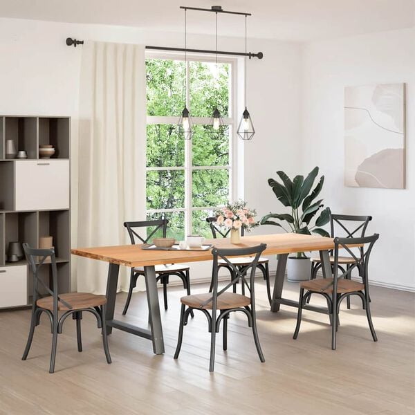 vidaXL Eettafelpoten 2 st A-vormig 100x(72-73) cm staal antraciet