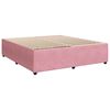 vidaXL Boxspring met matras fluweel roze 180x200 cm