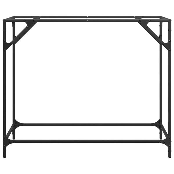 vidaXL Wandtafel met transparant glazen blad 98x35x81 cm staal