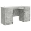 vidaXL Bureau Betongrijs 142,5 x 50 x 75 cm Bewerkt hout