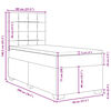 vidaXL Boxspring met matras fluweel zwart 80x200 cm