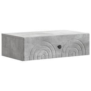 vidaXL Wandmontage Zijtafel Betongrijs 59 x 34,5 x 17 cm Bewerkt hout