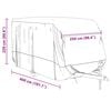 vidaXL Caravanhoes 460x250x220 cm vliesvlies grijs
