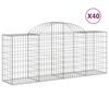 vidaXL Schanskorven 40 st gewelfd 200x50x80/100 cm ijzer