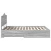 vidaXL Bedframe met hoofdeinde Grijs Sonoma 160 x 200 cm Bewerkt hout
