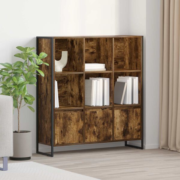 vidaXL Boekenkast 2 pcs Rook Eik 99,5 x 30 x 108 cm Bewerkt hout
