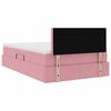 vidaXL Opbergbed met LED met matras met LED Roze 120 x 200 cm Fluweel