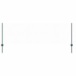 vidaXL zeshoekig gaasgek met palen 50 x 0,8 m PVC-Coated Staal Groen