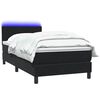 vidaXL Boxspring met matras en LED fluweel zwart 80x220 cm