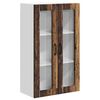 vidaXL Wandglas cabinet LUCCA Oud hout 60 x 31 x 100 cm Bewerkt hout