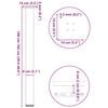 vidaXL Bartafelpoten 4 st 100-102 cm staal wit