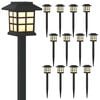 vidaXL Buitenzonne-lampen met grondpin 12 pcs Warmwit 38,5 cm PP