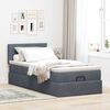 vidaXL Ottoman bed met matras 100x200 cm fluweel donkergrijs