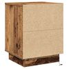 vidaXL Nachtkastje 2 pcs Oudhout 39 x 34,5 x 50 cm Bewerkt hout
