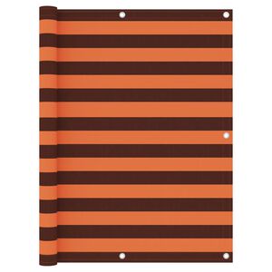 vidaXL Balkonscherm 125x500 cm oxford stof oranje en bruin