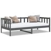 vidaXL Bedbank massief grenenhout grijs 90x200 cm