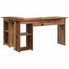 vidaXL Bureau met plank Oud Hout 142 x 102 x 73 cm Bewerkt hout