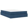 vidaXL Opbergbed met matras met matras Blauw 140 x 200 cm Polyester