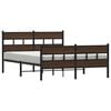 vidaXL Bedframe zonder matras metaal bruin eikenkleurig 150x200 cm