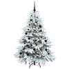vidaXL Kunstkerstboom met 150 LED met standaard Wit 150 cm PE en PVC