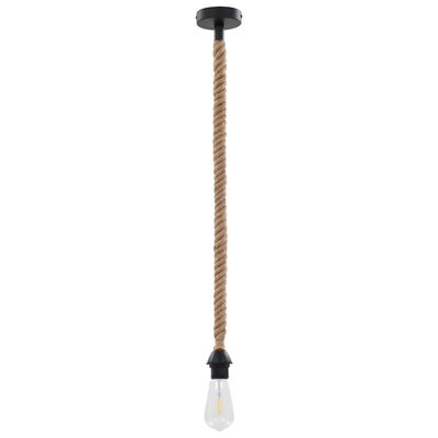 vidaXL Hanglamp met door touw bedekt snoer E27