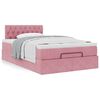 vidaXL Ottoman bed met matras 120x200cm fluweel roze