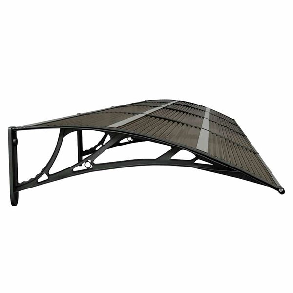 vidaXL Deurluifel 350x75 cm polycarbonaat zwart