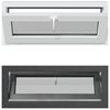 vidaXL Kelderraam RISOR 110 x 40 cm PVC en glas Antracietkleurig