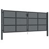 vidaXL Tuinpoort Antraciet 400x125 cm Staal