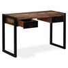 vidaXL Bureau met 2 lades 120x50x76 cm massief gerecycled hout