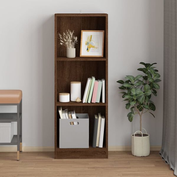 vidaXL Boekenkast 40x24x109 cm bewerkt hout bruin eikenkleur