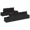 vidaXL Tuinbankenset 8 st Zwart poly rattan