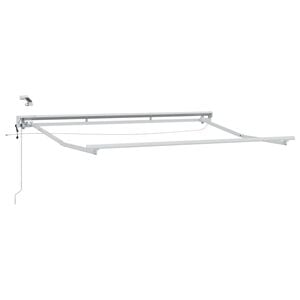 vidaXL Elektrisch Zonnescherm Frame met LED's Wit 2,5 x 2 m Aluminium