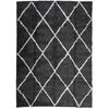 vidaXL Vloerkleed shaggy hoogpolig modern 200x280 cm zwart en cr&egrave;me