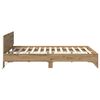 vidaXL Bedframe met hoofdeinde Artisan Eiken 135 x 190 cm Bewerkt hout
