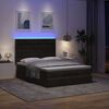 vidaXL Ottoman bed met matrassen en LED's 140x200cm fluweel zwart