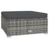 vidaXL 7-delige Loungeset met kussens poly rattan grijs