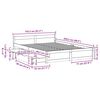 vidaXL Bedframe zonder matras massief grenenhout wit 150x200 cm