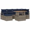 vidaXL Tuinbankenset 7 st Grijs poly rattan