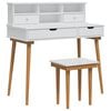 vidaXL Toilettafel Set FAUSKE 3 pcs Wit 100 x 50 x 103,5 cm