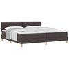 vidaXL Boxspringbed met kussen Donkerbruin 200 x 200 cm Stof