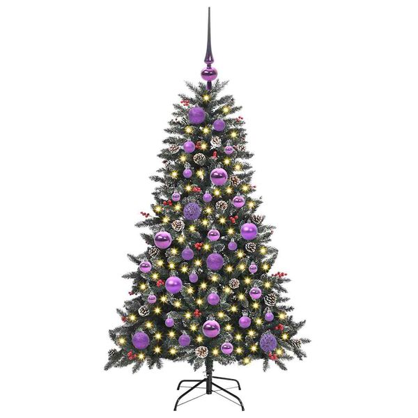 vidaXL Kunstkerstboom Groen 68 x 68 x 120 cm PVC en Plastic en Staal