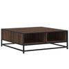 vidaXL Salontafel 80x80x30 cm bewerkt hout en metaal bruin eikenkleur